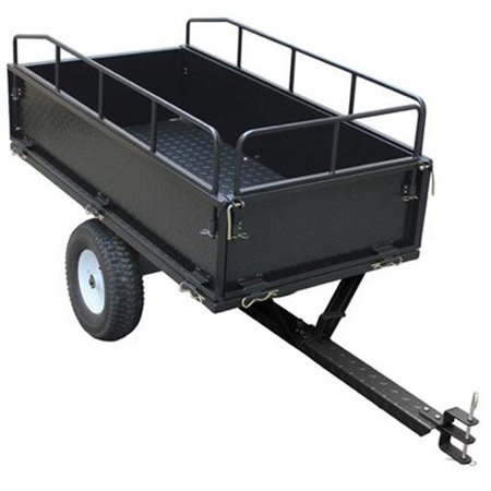 YTL INTERNATIONAL YTL International 219829 17 cu ft. Heavy Duty Diamond Plate Steel Dump Cart 219829